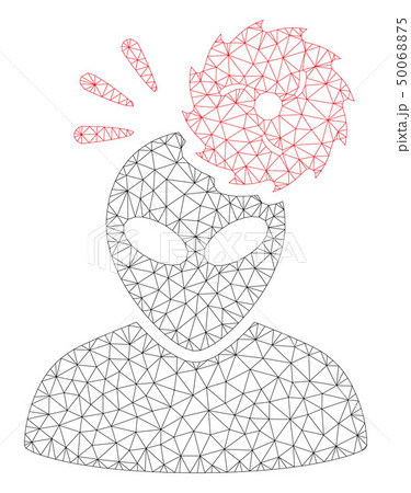 Alien Exploration Polygonal Frame Vector Mesh Illustration 50068875