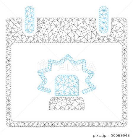 Alert Calendar Day Polygonal Frame Vector Mesh Illustration 50068948