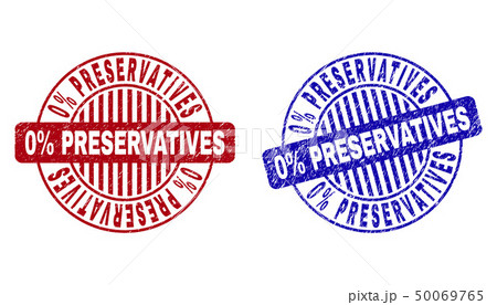 Grunge 0 Percents PRESERVATIVES Textured Round Watermarks 50069765