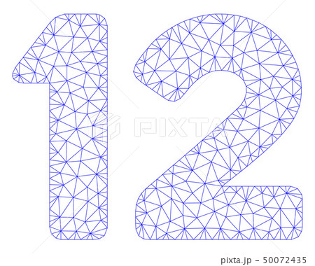 12 Digits Text Polygonal Frame Vector Mesh Illustration 12 Digits Text Polygonal Frame Vector Mesh Illustration 50072435