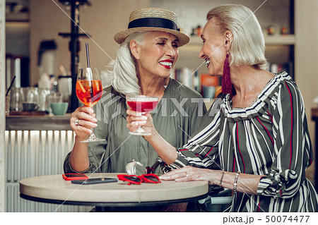 Happy nice women talking to each other 50074477