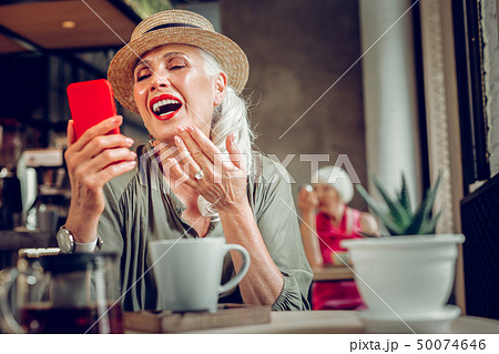Happy nice positive woman being in a great mood 50074646
