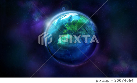Realistic Earth from space showing Africa, Europe and Asia. Realistic Earth from space showing Africa, Europe and Asia. 50074664