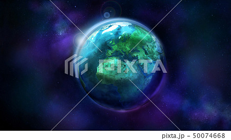 The day half of the Earth from space showing Africa, Europe and Asia. The day half of the Earth from space showing Africa, Europe and Asia. 50074668