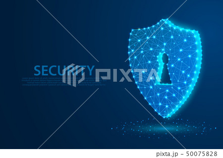 Technology security icon with blue background Technology security icon with blue background 50075828