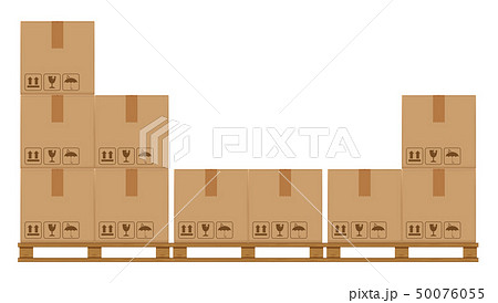 crate boxes on wooded pallet, wood pallet of boxs 50076055