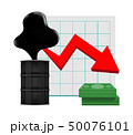crude oil with falling graph and dollars symbol 50076101