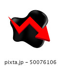 crude oil with falling graph and symbol red arrow 50076106