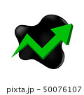 crude oil with pointing up graph and symbol green 50076107