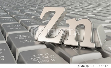 Zinc ingots background with Zn symbol 50076212