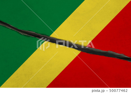 Congo flag cracked Congo flag cracked 50077462