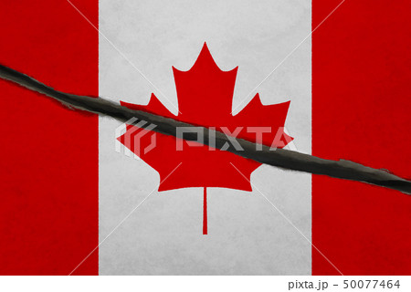 Canada flag cracked 50077464