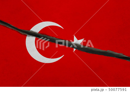 Turkey flag cracked 50077591