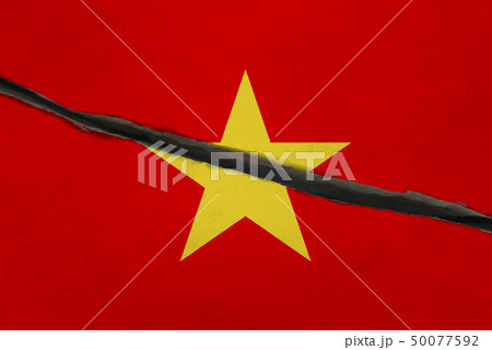 Vietnam flag cracked Vietnam flag cracked 50077592