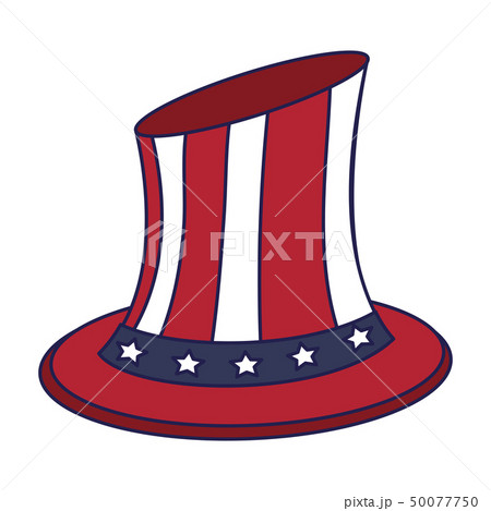 Uncle sam united states hat patriotic isolated blue lines Uncle sam united states hat patriotic isolated blue lines 50077750