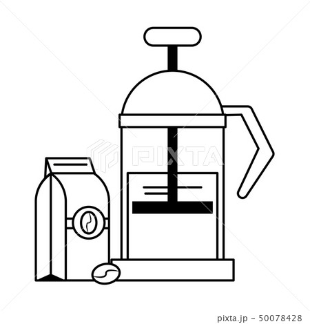 Manual coffee maker coffeeshop equipment in black and white 50078428