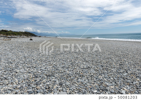Rocky beach in Haast, New Zealand 50081203