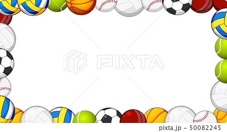 A Sport Ball Frameのイラスト素材