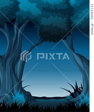 Night Scene With Trees 50083132