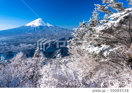 《山梨県》日本の冬・富士山と霧氷 《山梨県》日本の冬・富士山と霧氷 50083538