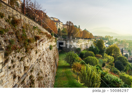 View of Bergamo with Sant Andrea platform 50086297