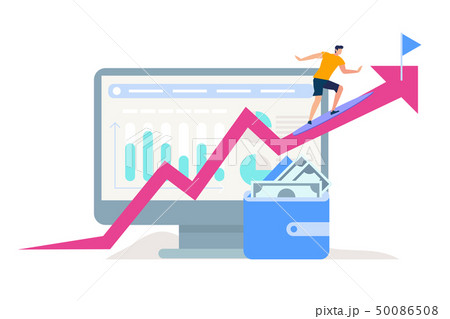 Man Climbing to Flag Target by Pink Crooked Arrow 50086508