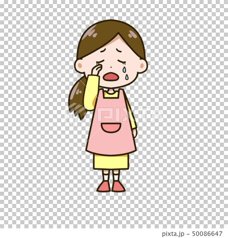 泣く女性 ポーズ イラストのイラスト素材