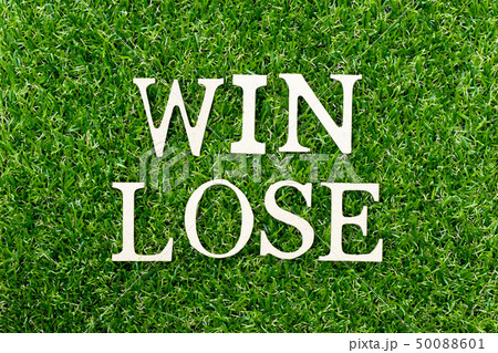 Wood alphabet letter in word win lose 50088601