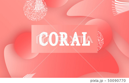 Coral color abstract background. Vector. 50090770