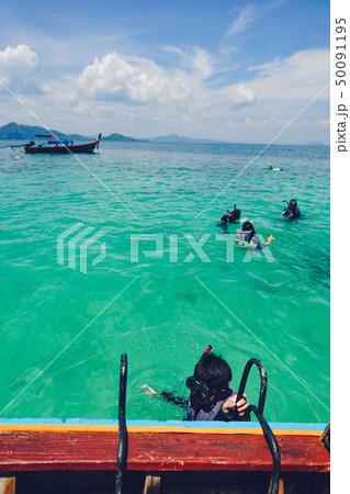 Travel to the sea and island by long tail boat Travel to the sea and island by long tail boat 50091195