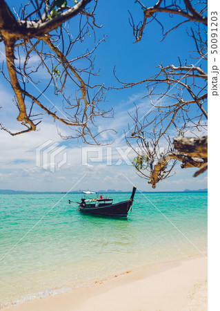 Travel to the sea and island by long tail boat 50091203