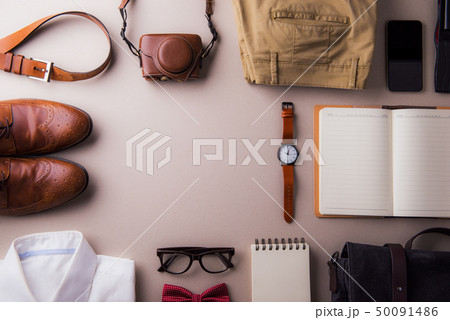 Fathers day greeting card concept. Flat lay. Fathers day greeting card concept. Flat lay. 50091486