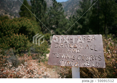 Sign Atop Echo Mountain on Pacific Crest Trail Sign Atop Echo Mountain on Pacific Crest Trail 50091512