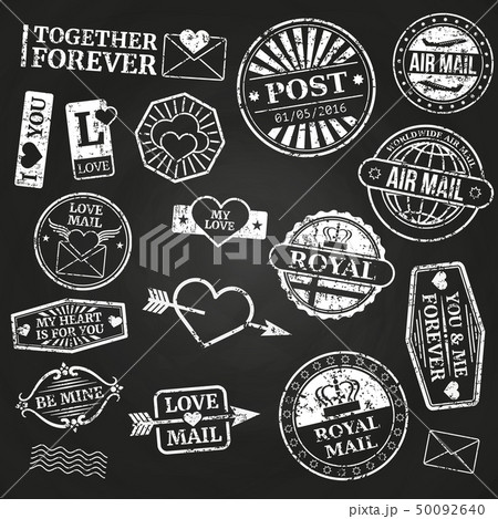 White vintage post stamps collection White vintage post stamps collection 50092640