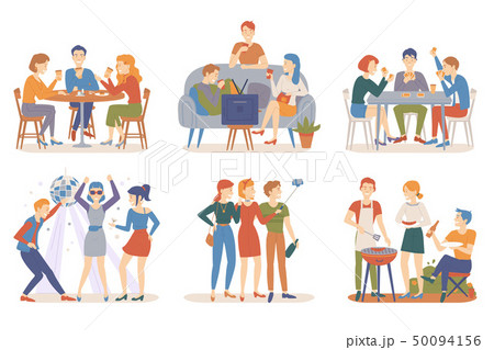 Friends Spending Time Together Partying People 50094156