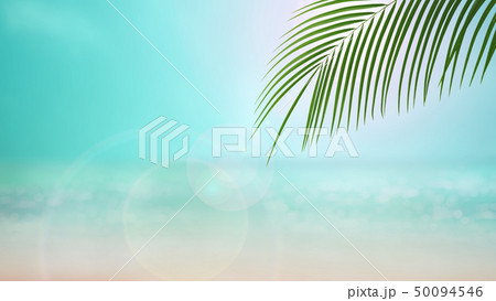 背景 南国 海 空 夏 ビーチ ブルーのイラスト素材