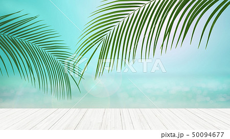背景-南国-海-空-ビーチ-ウッドデッキ 50094677