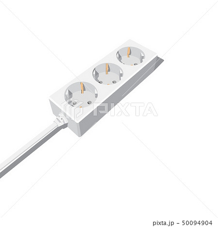 3d abstract extension power socket with three inputs 3d abstract extension power socket with three inputs 50094904
