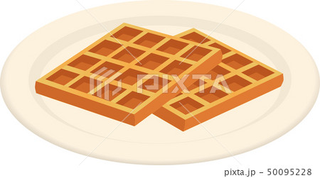 ベルギーワッフルのイラスト素材