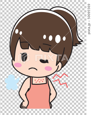 背中ニキビに悩む女性 50095569