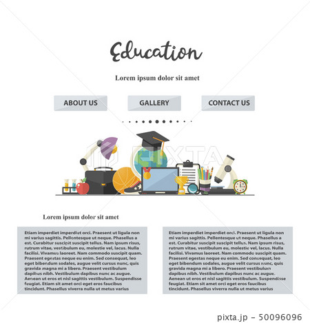Eduation illustartion concept design one page site 50096096
