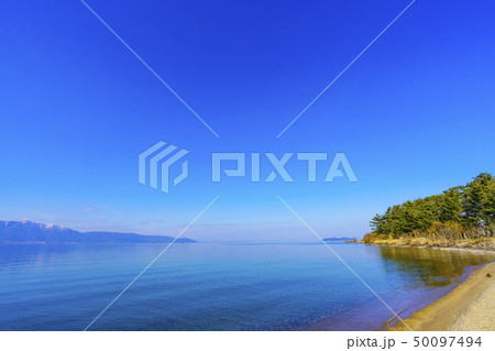 滋賀県　琵琶湖　湖東風景　 50097494