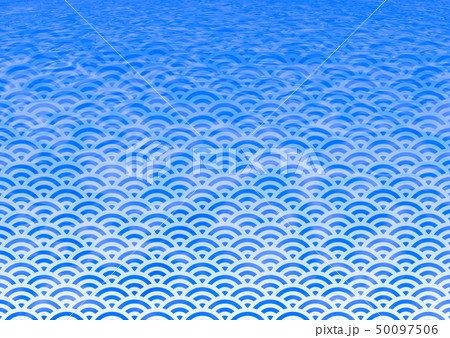 青海波文様 　海背景 50097506