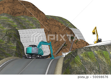 土砂崩れ 50098676