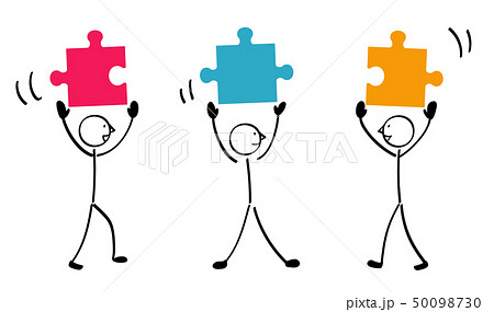 3人のパズルと連結 3人のパズルと連結 50098730