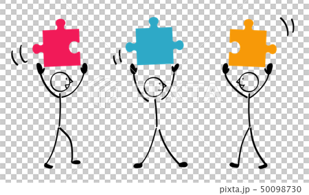 3人のパズルと連結 3人のパズルと連結 50098730