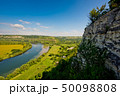 Beautiful view of nature. Blue sky, yelow field. 50098808