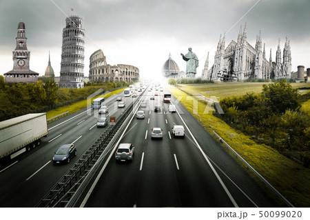 concept of tourist travel in Italy concept of tourist travel in Italy 50099020