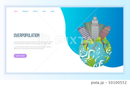 Overpopulation Planet with Skyscrapers Website 50100552