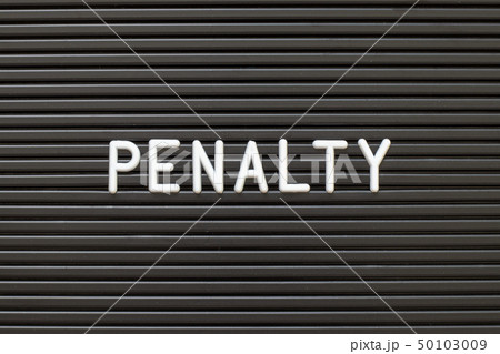 Black color felt letter board with word penalty 50103009